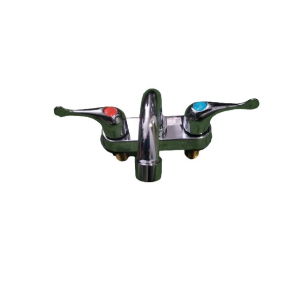 Griferia Lavamanos 4 Metalica Cromada Pomo Tipo Palanca Tc